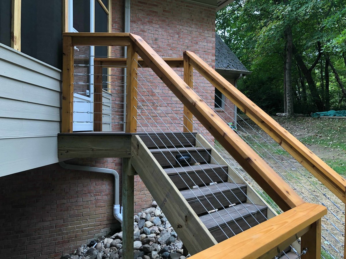 Outdoor Wooden Stairway by The Artisan Group